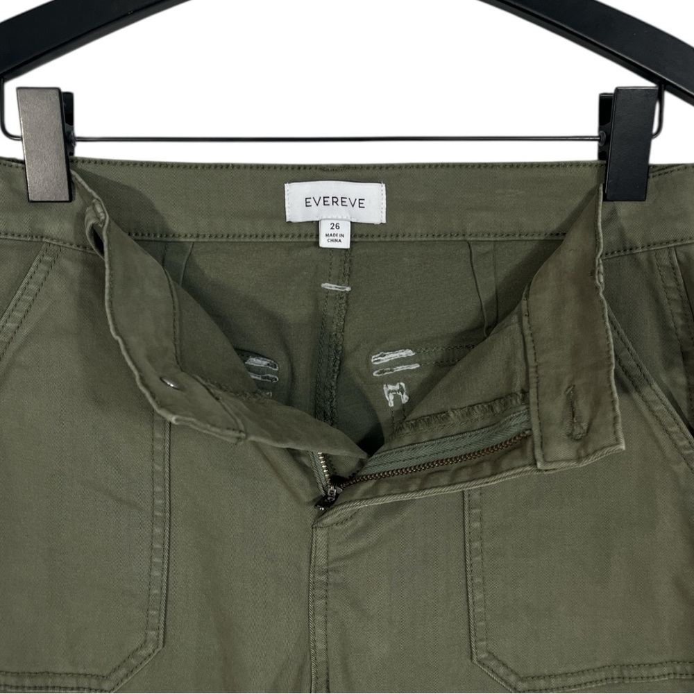 Evereve Payton utility ankle slit pant in Olive green size 26 - Picture 7 of 11